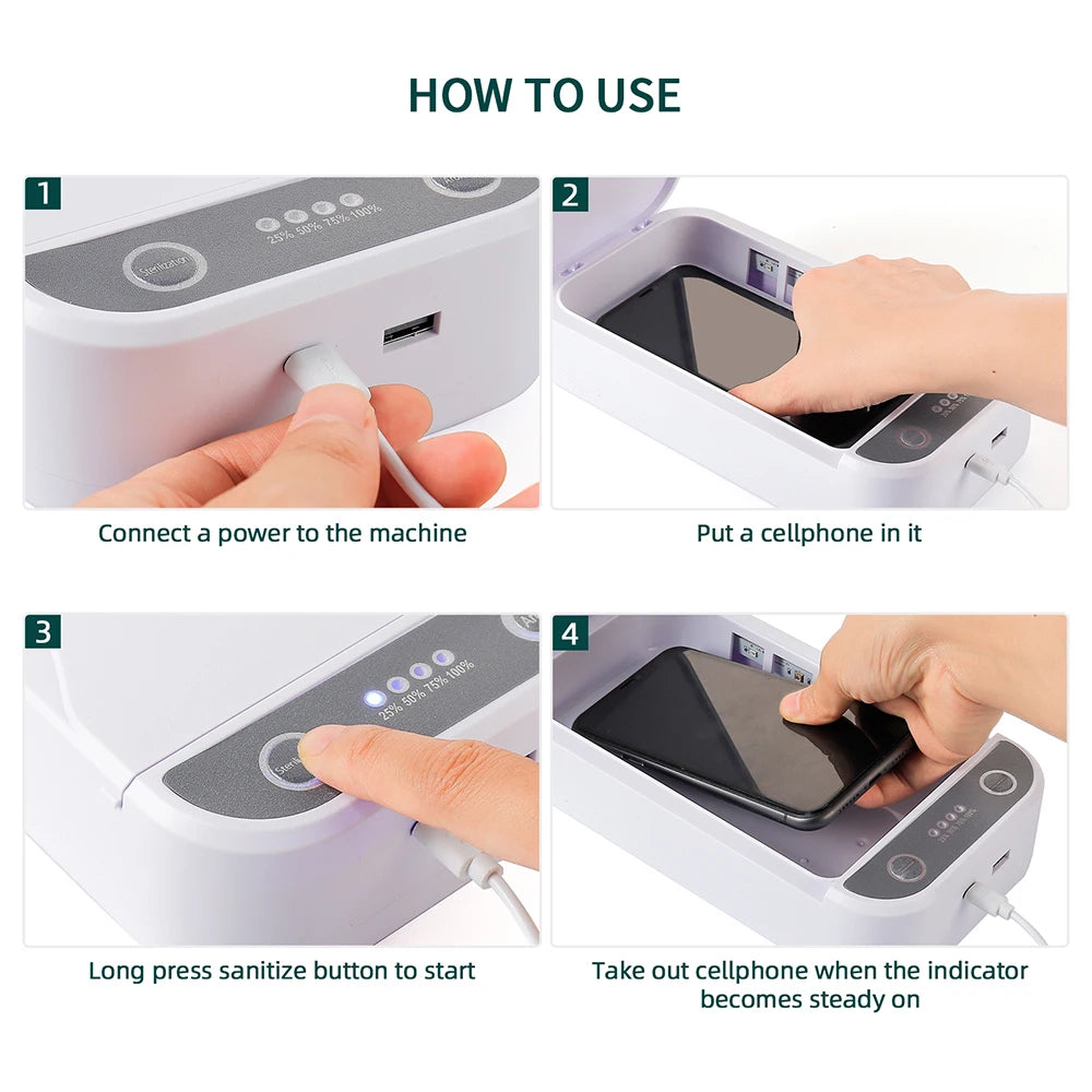 Electric UV Sterilizer Aromatherapy Box Multifunctional Mobile Phone Wireless Charger Disinfection Anti Bacteria Machine